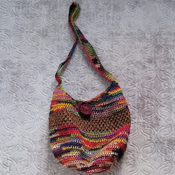 Multicolor raphia crossbody bag Medium - Picture 6 of 12